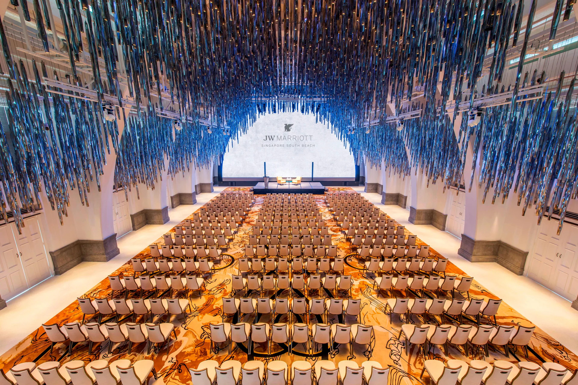 JW Marriott ballroom set up for a conference